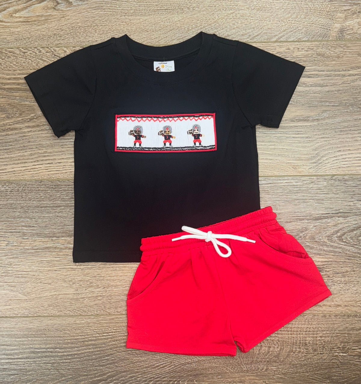 Red & Black Team Spirit Short Set