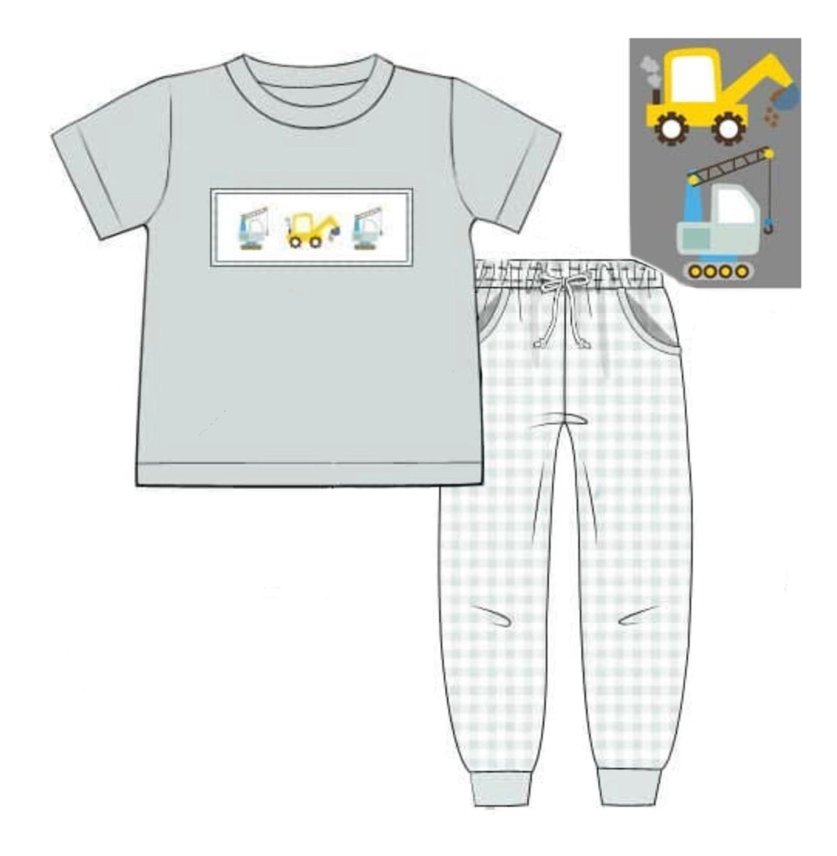 PO44 Sage Smocks Jogger Set