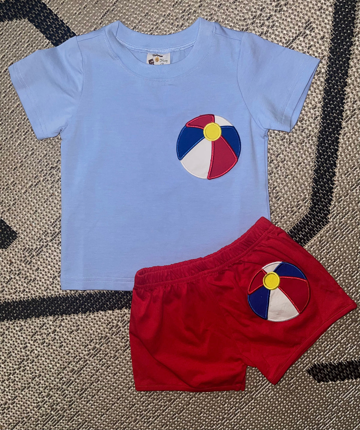 Appliqué Beach Balls Short Set