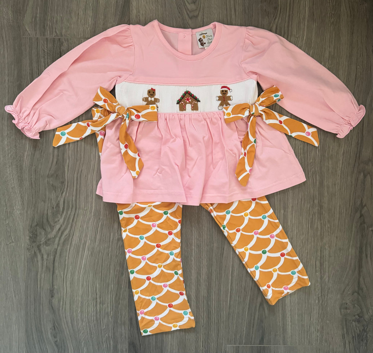 Smocked Gingerbread Houses Legging Set