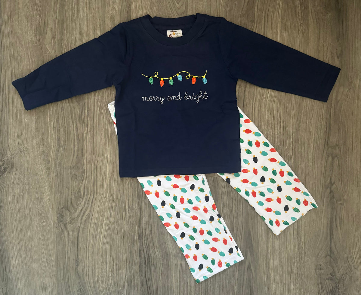 French Knot Merry & Bright Pant Set