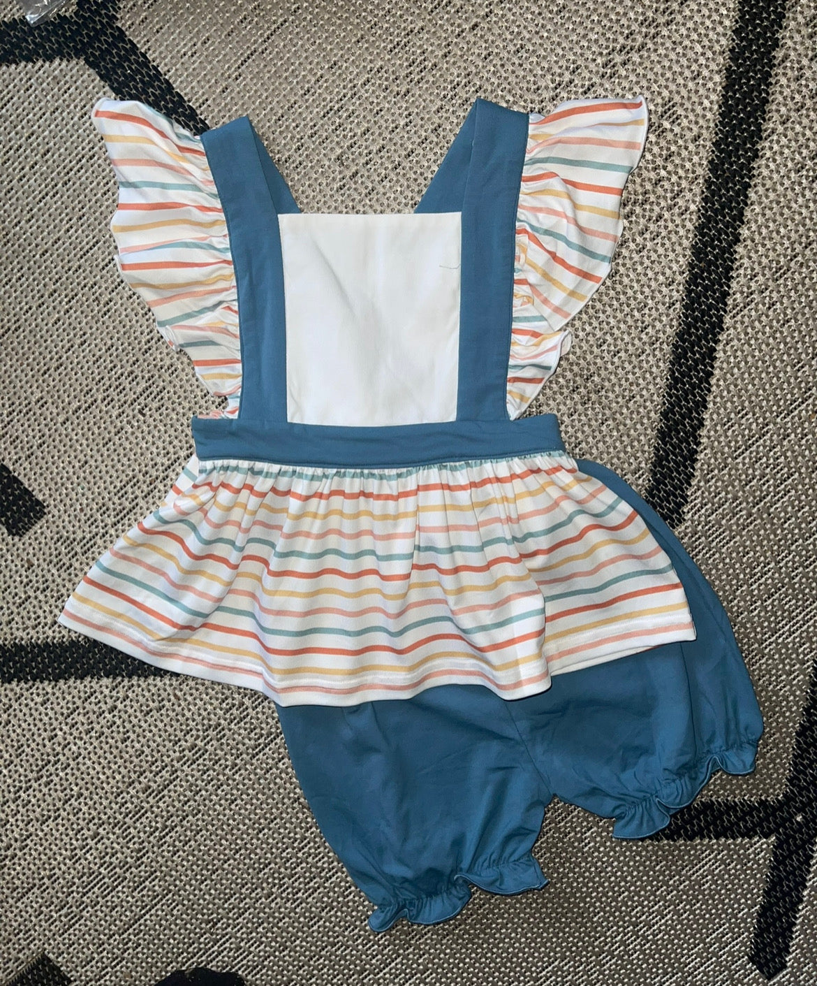 Boho Stripes Girls Short Set