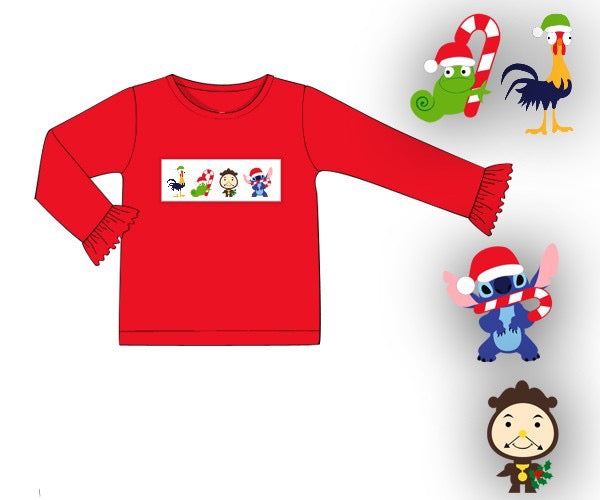 Girls Sidekick Christmas Shirt