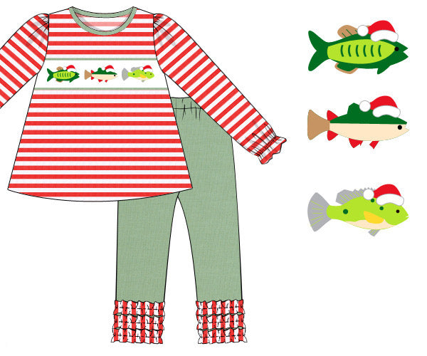 Christmas Fish Leggings Set